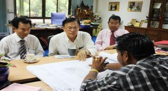 คณะผู้บริหาร เดินหน้าปรับผัง ลงดูพื้นที่การก่อสร้างหอพักโรงเรียน มอ.ว.