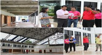 คณะกรรมการตรวจการจ้างงวดที่ 1 ของงานจ้างปรับปรุงหลังคาหอประชุม วิทยาเขตสุราษฎร์ธานี