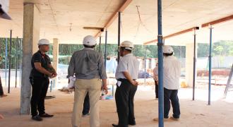 ตรวจรับงานก่อสร้างหอพักนักเรียน โรงเรียน มอ.วิทยานุสรณ์ สุราษฎร์ธานี งวดที่ 6
